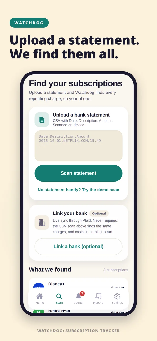Statement scanning
